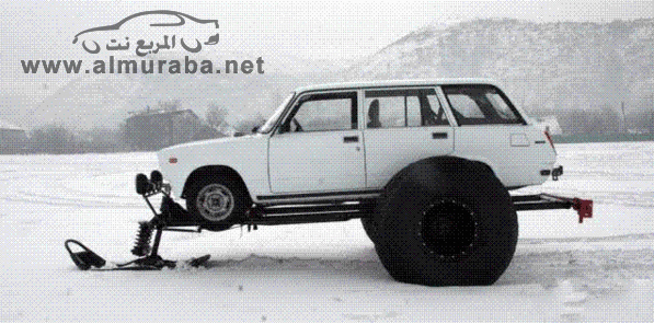 رجل روسي يطور سيارته للثلج ( بالصور ) 15