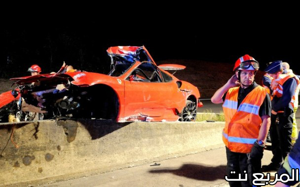 حادث فيراري مروع "يقسم" السيارة الى نصفين بسبب السرعة الزائدة ذهب ضحيته الجميع Ferrari F430 4