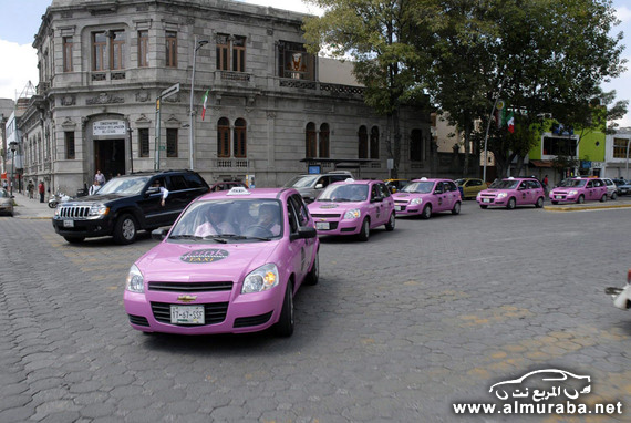 "التاكسي الوردي" في المكسيك المخصص للنساء فقط وخدمتهن في المدينة بالصور 2