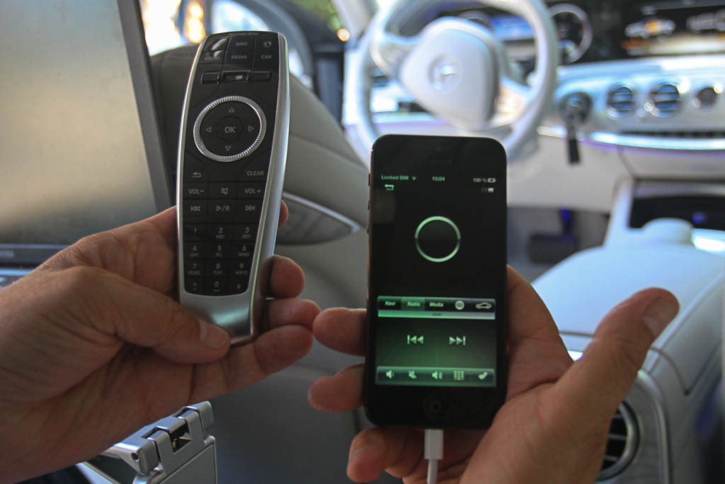 Remote, iPhone infotainment app, 2014 Mercedes-Benz S-Class