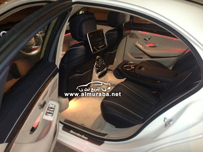 وصول مرسيدس بانوراما 2014 اس كلاس الجديدة كلياً الى السعودية والو كار يفوز بها في المزاد الشكل الداخلي للسيارة من جهة الراكب