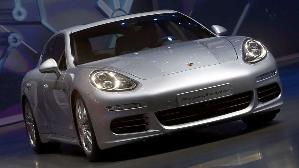 The new Porsche Panamera S e-hybrid car is presented at the Volkswagen group night at the Frankfurt motor show
