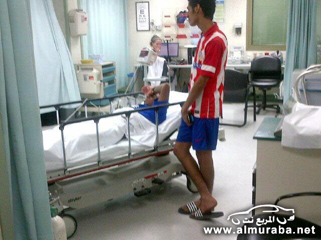 ياسر الدوسري وهو في المستشفى