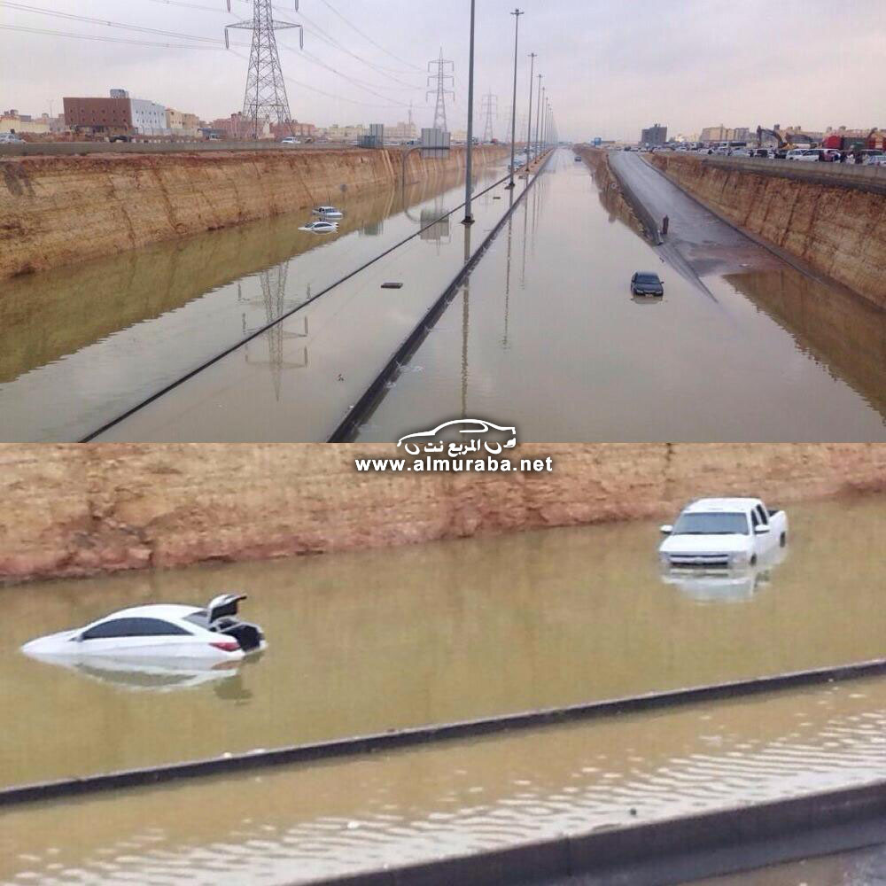 "بالصور" غرق السيارات في مدينة الرياض واغلاق أغلب المخارج والشوارع BdSAVsaIEAAdd5V
