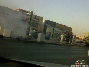 حرق كاميرا ساهر في الرياض بالصور 6
