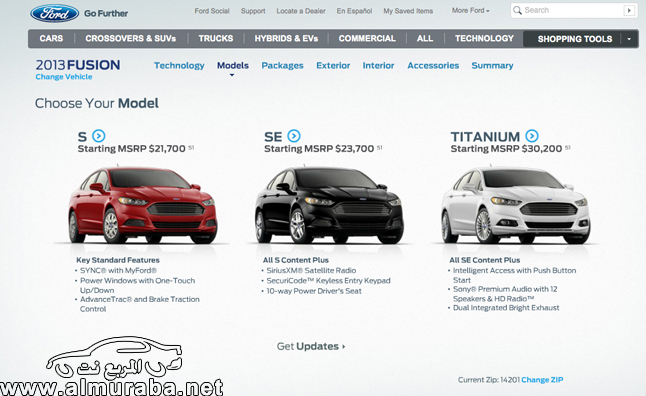 اسعار فورد فيوجن 2013 الجديدة كلياً مع العروض الرمضانية من فورد بالاسعار والمواصفات Fusion 2013