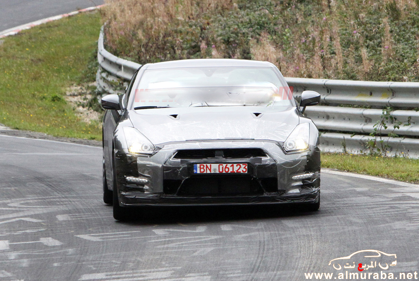 نيسان جي تي ار 2014 الجديدة في اول صور تجسسية التقطت لها اليوم Nissan GT-R 2014