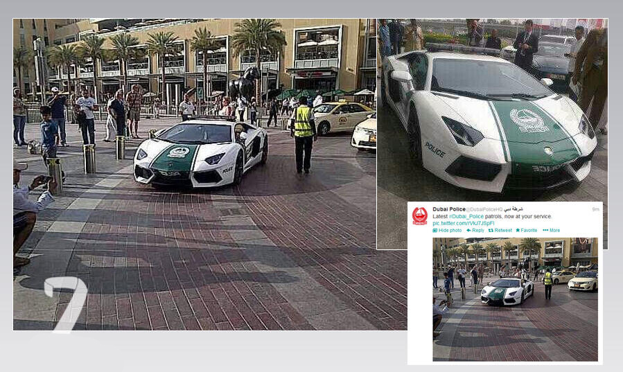 “بالصور” شرطة دبي تستخدم لامبورجيني افنتادور ضمن اسطولها لضبط أمن الطرق