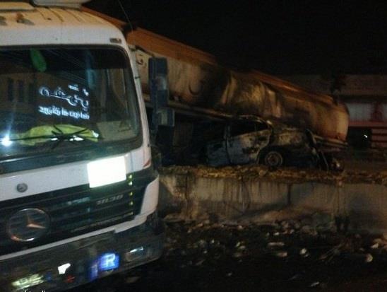 “بالصور” وفاة شاب في حادث مروع على طريق الملك فهد مع صهريج لنقل الديزل