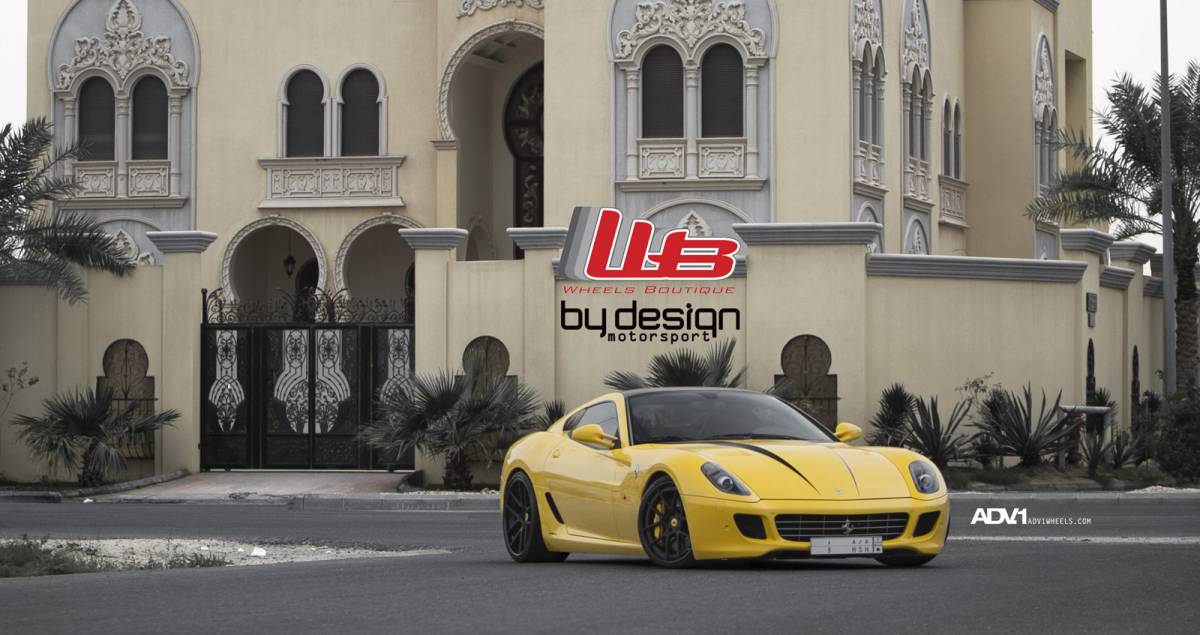 “بالصور” فيراري 599 سعودية معدلة باللون الاصفر بإطارات Ferrari 599 ADV.1