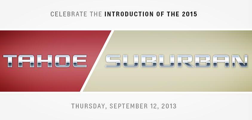 شفرولية تاهو 2015 وسوبربان 2015 سيتم الاعلان عنهم يوم الخميس 12 سبتمبر رسمياً