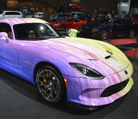 “بالصور” دودج فايبر GTC تجذب الانظار بلونها الغريب في معرض شيكاغو للسيارات