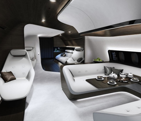 “بالصور” شاهد مرسيدس تقوم بأول تصميم لها لداخلية طائرة خاصة بشكل فاخرة جداً Mercedes Benz