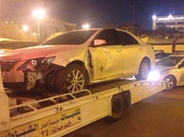 "فيديو" شاهد لحظات هروب قائد سيارة تويوتا من الدوريات الامنية 11