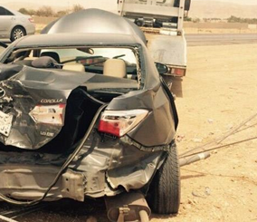 "صورة" حادث اصطدام تويوتا كورولا بكاميرا ساهر على طريق المزاحمية - الرياض 10