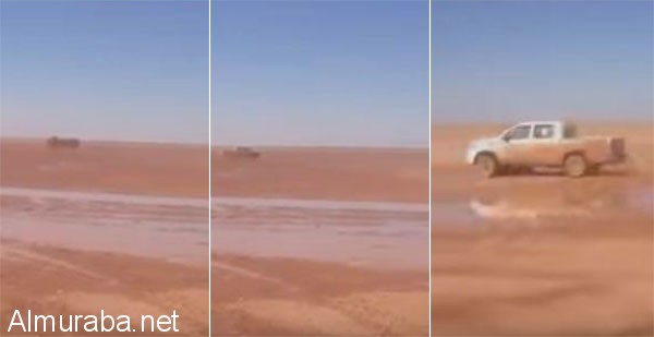 “فيديو” تفحيط شاب متهور على أرض موحلة ينتهي بحادث إنقلاب