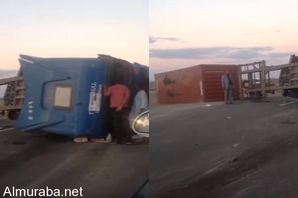 “فيديو” شخص يصور حادث فتفاجأ بسيارة تصدمه من الخلف على طريق الرياض مكة