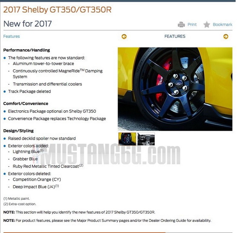 سيارة "فورد" شيلبي موستنج GT350 تحصل على تحديثات جديدة Ford 2017 سيارة "فورد" شيلبي موستنج GT350 تحصل على تحديثات جديدة Ford 2017 1