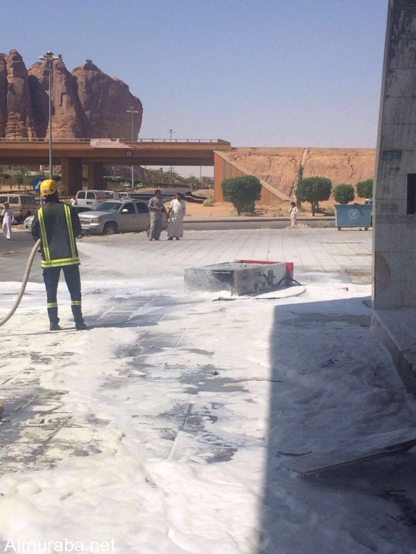 هروب أحد قائدي السيارات من محطة وقود يتسبب بإحداث حريق بعدد من مضخات المحطة الجوف5-600x800