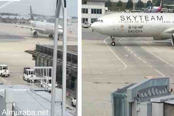 “فيديو” شاهد مطار ميونيخ يستقبل أول رحلة للسعودية بخراطيش المياه