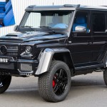 "صور" شاهد التصميم الداخلي الأزرق بالكامل لبرابوس مرسيدس بنز 500 4x4 جي واجن 1