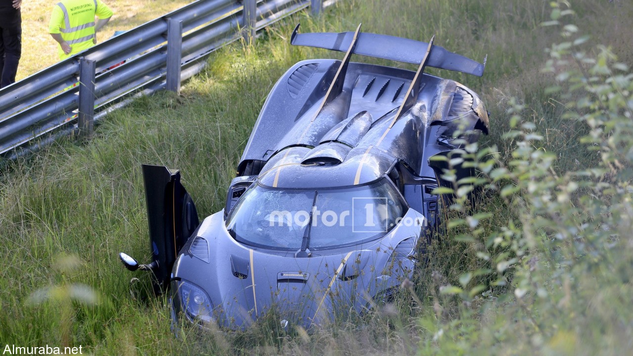 تحطم سيارة كوينيجسيج One:1 نادرة أثناء اختبارها على حلبة نوربورغرينغ Koenigsegg 6