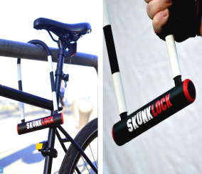 “فيديو“ شاهد اختراع قفل خاص للدراجات يرش اللص بمادة كيميائية تسبب له الشعور بالغثيان