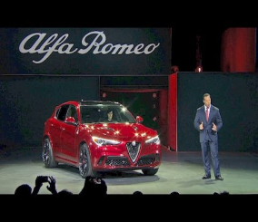 “فيديو“ شاهد سيارة الفا روميو 2018 تكشف عن نفسها في معرض لوس انجلس Alfa Romeo