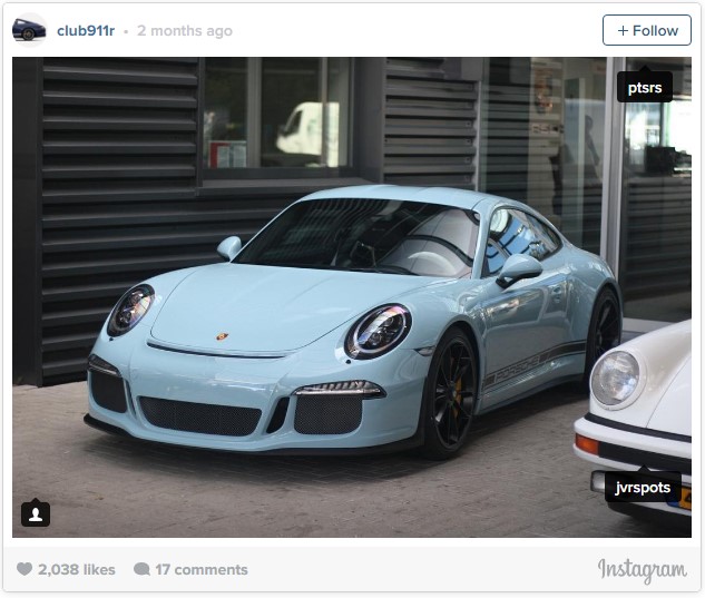 "بالصور" شاهد بورش 911 آر بألوان غريبة وجذابة Porsche 911 R 1