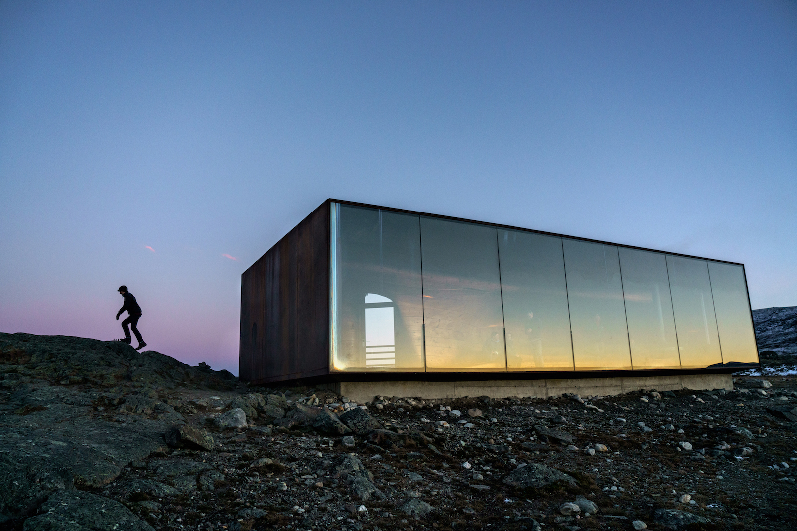 NORWAY. 2016. The Wild Reindeer Centre Pavillion in the Dovre mountains, designed by Snøhetta.