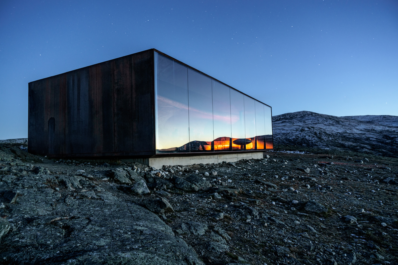 NORWAY. 2016. The Wild Reindeer Centre Pavillion in the Dovre mountains, designed by Snøhetta.