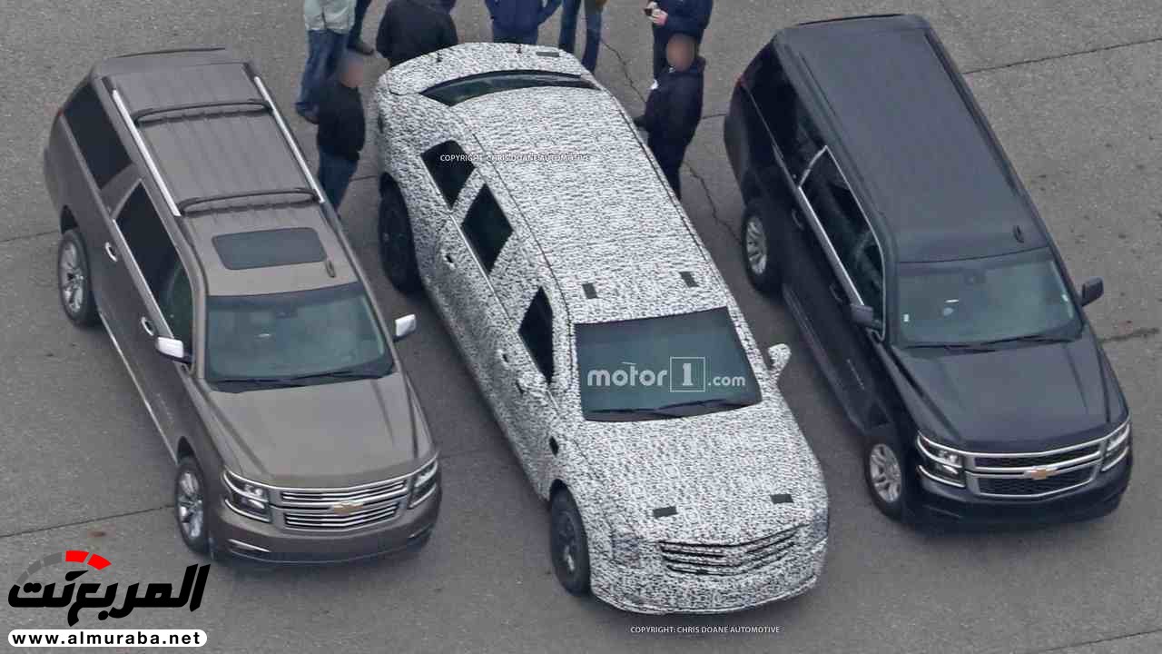 "صور تجسسية" أثناء اختبار الليموزين "كاديلاك" الوحش المستقبلية للرئيس الأمريكي ترامب 12