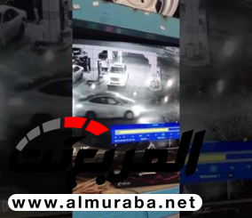 “فيديو” شاهد حريقاً نشب في محطة وقود بالمجمعة