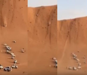 “فيديو” شاهد تعرض سيارة أثناء ممارسة قائدها “التطعيس” للانقلاب بشكلٍ مُرعب عدة مرات