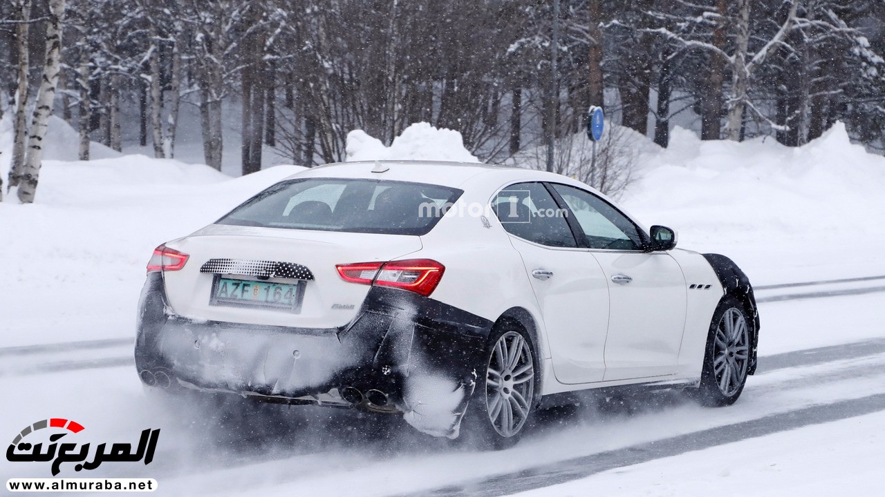 رصد "مازيراتي" جيبلي المحدثة 2018 أثناء اختبارها على طرق السويد الثلجية Maserati Ghibli 10
