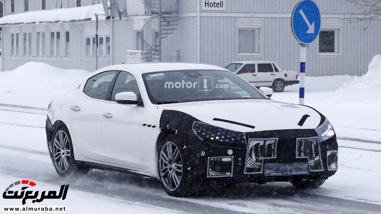رصد "مازيراتي" جيبلي المحدثة 2018 أثناء اختبارها على طرق السويد الثلجية Maserati Ghibli 11