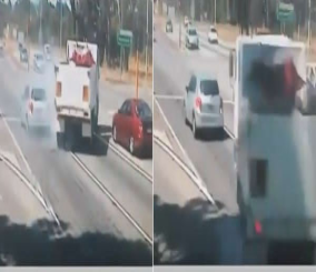 “فيديو” شاهد سائق حافلة يتفادى الاصطدام بسيارة ملاكي بمهارة عالية