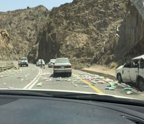 “جازان” في محاولة للهرب من دورية أمنية انقلبت مركبته فافتضح أمره