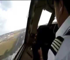 “فيديو” شاهد هبوطًا مرعبًا لطائرة من طراز (بوينج 747)