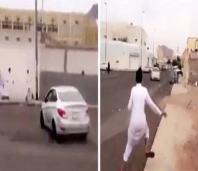 “فيديو” شاهد مفحط كاد يتسبب بكارثة أمام مدرسة بالمدينة المنورة