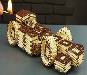 “فيديو” شاهد مجسماً لسيارة F1 من عيدان الثقاب فقط دون أي مواد أخرى