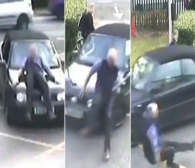 “فيديو” شاهد لحظة دهس أب بريطاني مدرّساً لابنته أمام المدرسة في مدينة ووكينغ