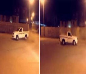 "فيديو" شاهد الإطاحة بشاب مارس التفحيط بأحد الطرق بجازان 1