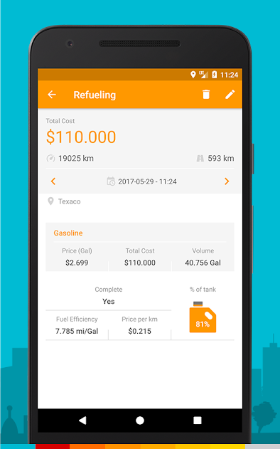 4 تطبيقات تحسب تكلفة استهلاك الوقود وصيانة السيارة 4 تطبيقات تحسب تكلفة استهلاك الوقود وصيانة السيارة 3