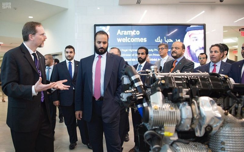 “ولي العهد” يقوم بزيارة لمقر أرامكو السعودية للأبحاث في مدينة هيوستن