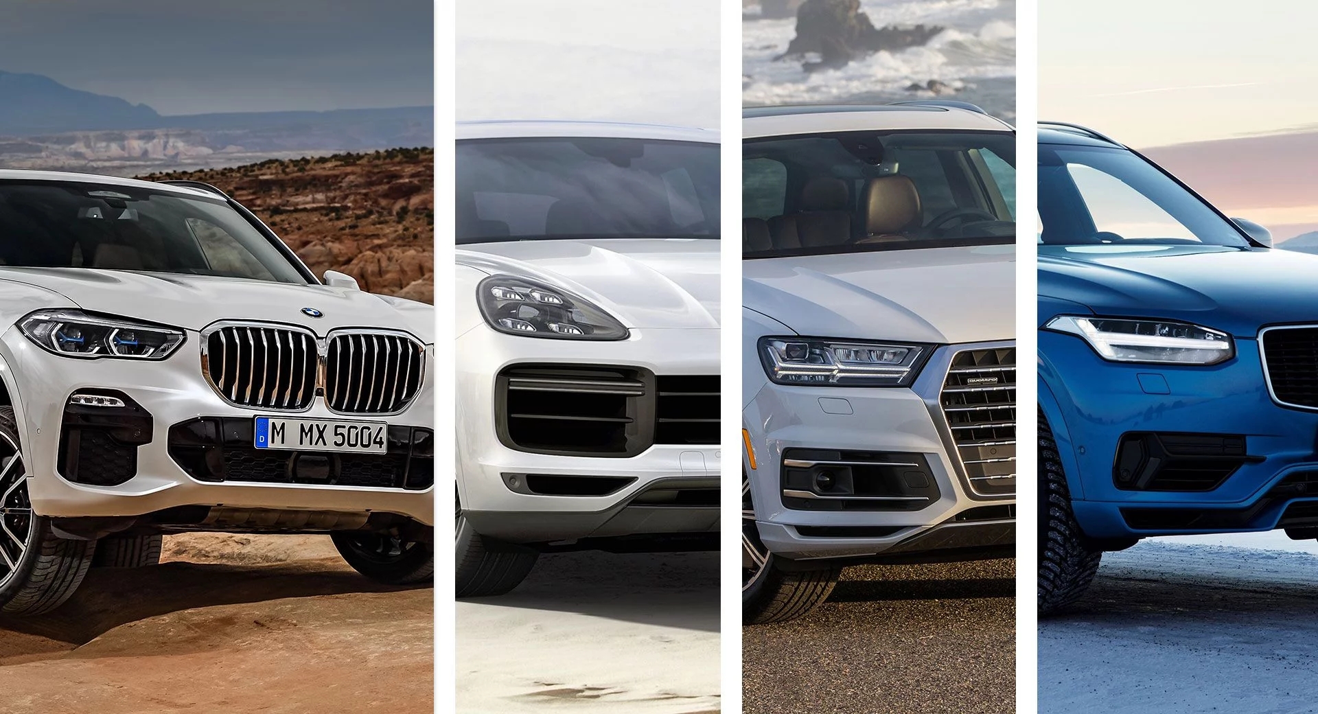 “بالصور” مقارنة بين بي إم دبليو X5 2019 وبورش كايين وفولفو XC90 وأودي Q7