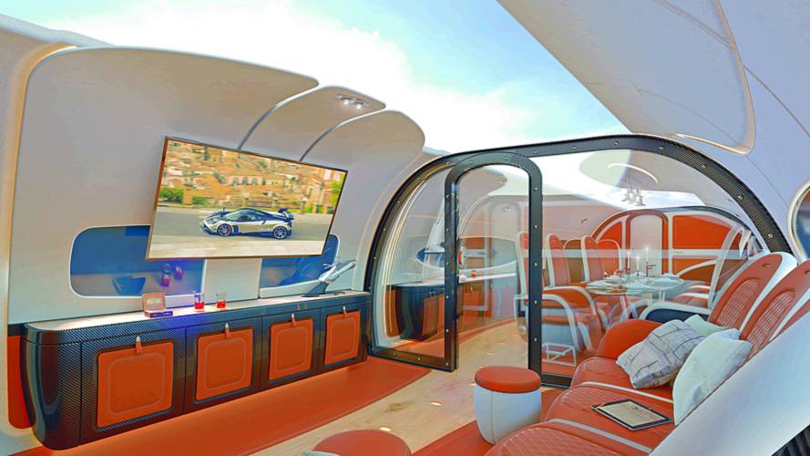 “بالصور” صانعة السوبركارز باجاني صمّمت مقصورة طائرة خاصة