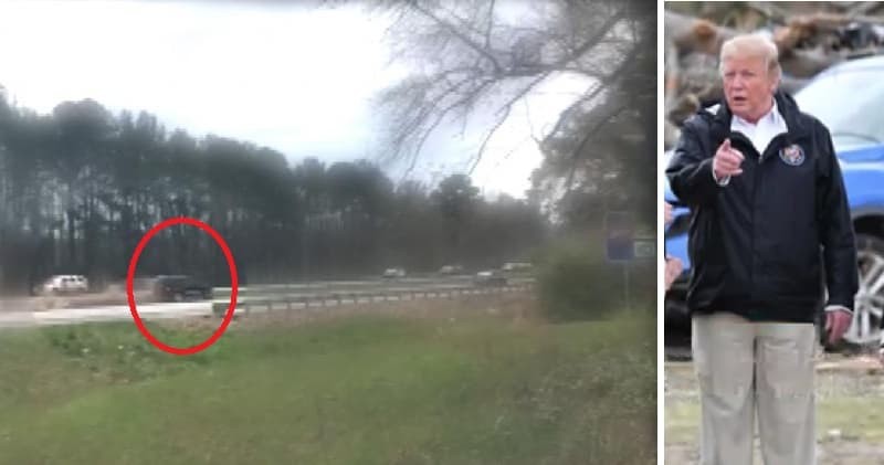 "بالفيديو" خروج سيارة عن السيطرة أثناء مرور موكب الرئيس الأمريكي 9