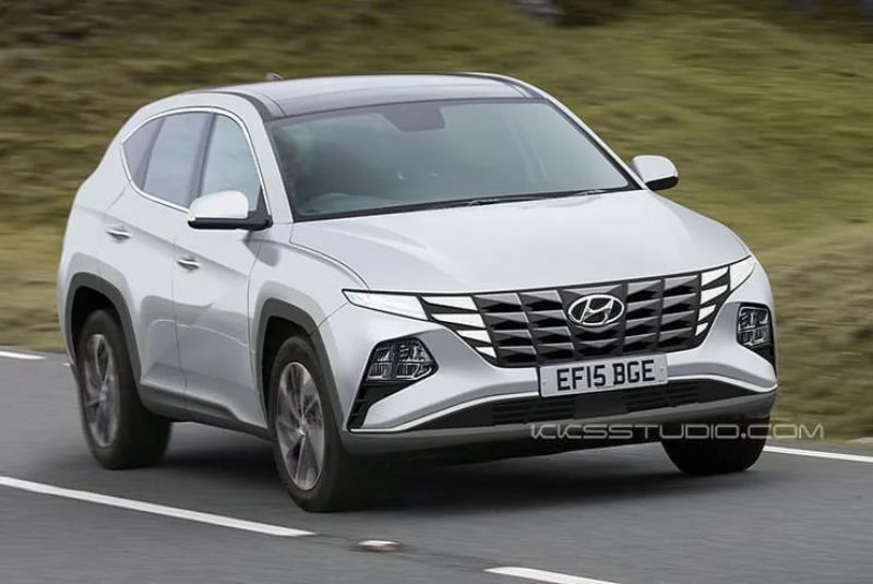 هيونداي توسان 2021 تظهر بوضوح في شكلها المتوقع