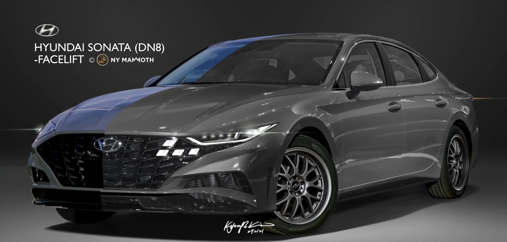 هيونداي سوناتا 2023 فيس ليفت تظهر بالشكل التخيلي